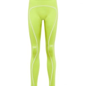 Off-white neon yellow leggings NWT